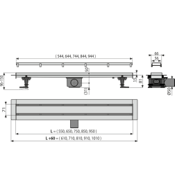 Трап для душа Alcaplast APZ13-DOUBLE9-550