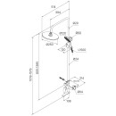 Душевая система + смеситель с верхним душем Milardo Rora  RORBL4FM06 (RORBL4FM06) 