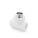 Тройник комб ПП с наруж.резьбой 25х1/2 белый (10755) 