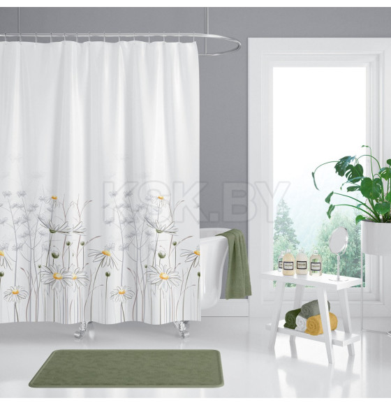 Штора для ванной без колец Tropik 180х200 8441 DAISY (8441 DAISY) 