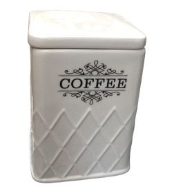 Банка для сыпучих продуктов керамическая "Coffee" 1200 мл/10,8*15 см, HC21B25C