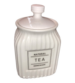 Банка для сыпучих продуктов керамическая "Tea" 800 мл/10,5*9,5*16,4 см, HC21B50T