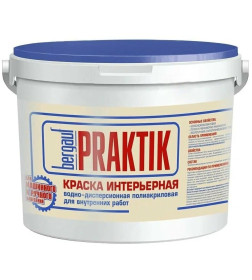 Краска водно-дисперсионная интерьерная "Praktik", 7 кг