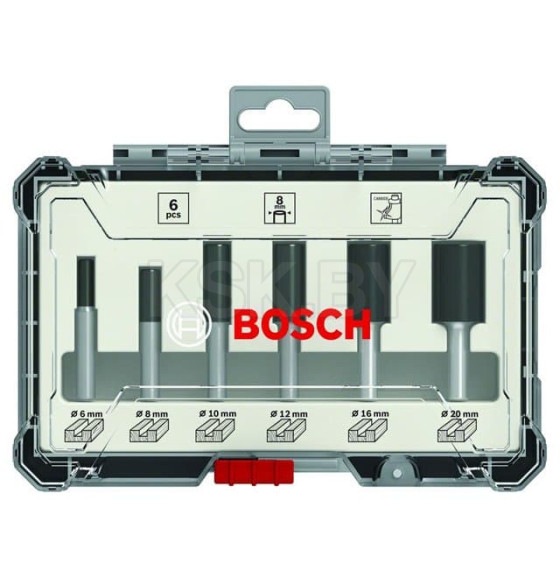 Набор пазовых фрез 8 мм (6 шт.) BOSCH 2607017466 (2607017466) 