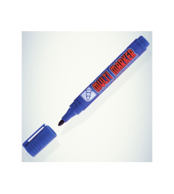 Маркер перманентный фетровый (синий) CROWN MULTI MARKER CPM-800blue