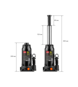 Домкрат гидравлический 6т бутылочный 200-405мм STARTUL AUTO (ST8019-06) (h min 200мм, h max 405мм)