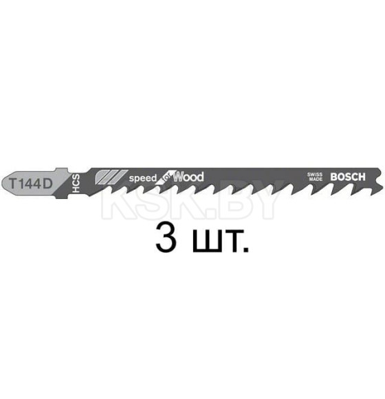 Полотно для лобзика по дереву T144D (3 шт.) BOSCH 2608630560 (2608630560) 