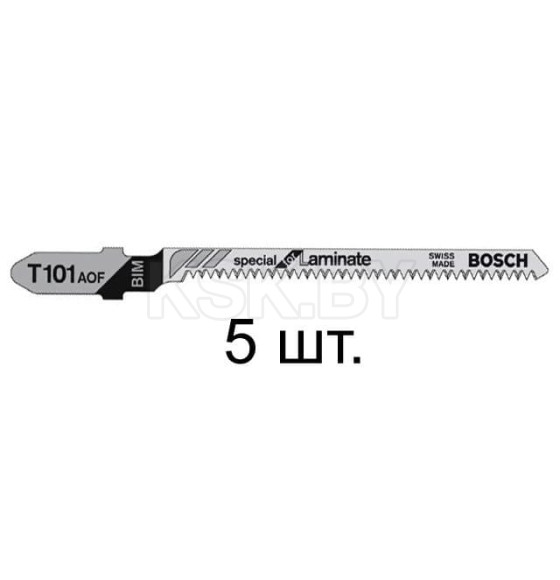 Полотно для лобзика по дереву/ламинату T101AOF (5 шт.) BOSCH 2608634233 (2608634233) 