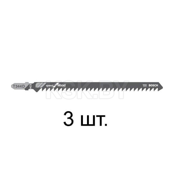 Полотно для лобзика по дереву T344D (3 шт.) BOSCH 2608637944 (2608637944) 