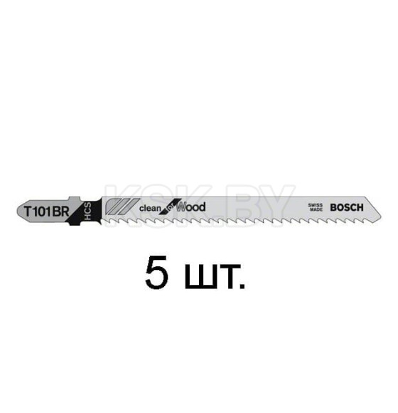 Полотно для лобзика по дереву T101BR (5 шт.) BOSCH 2608630014 (2608630014) 