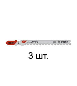 Полотно для лобзика по пластику T102H (3 шт.) BOSCH 2608667445