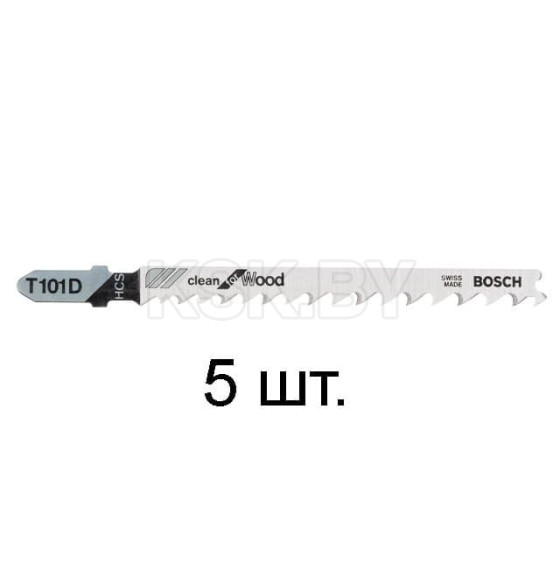 Полотно для лобзика по дереву T101D (5 шт.) BOSCH 2608630032 (2608630032) 