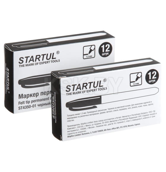 Маркер перманентный фетровый (черный) STARTUL PROFI ST4350-01 (ST4350-01) 