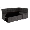 Скамья угловая со спальным местом "Квадро" тип 1 исп.2 - дуб сонома трюфель/ткань серая Мебель маркет