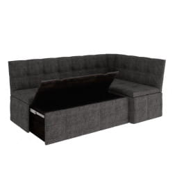 Скамья угловая со спальным местом "Квадро" тип 1 исп.2 - дуб сонома трюфель/ткань серая Мебель маркет