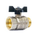 Кран шаровой 1/2" нар.-вн. бабочка (ГАЗ) PN 40 LD (LD.47.352.15) 