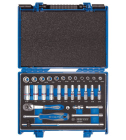 Набор торцевых головок с принадлежностями 1/4", шестигранные, 5/32"-9/16", 31 предмет KING TONY