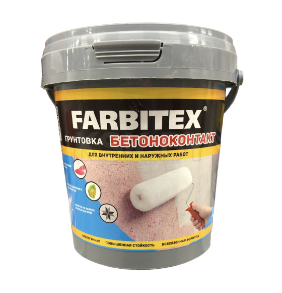 Грунт акриловый бетоноконтакт Farbitex, 1,1  кг (4300011404) 