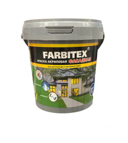 Краска водно-дисперсионная фасадная FARBITEX,  1,1 кг