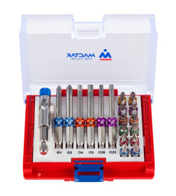 Набор вставок (бит) 1/4", TORX, HEX, PZ, PH, SLOT, 19 предметов МАСТАК