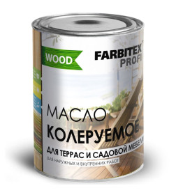 Масло колеруемое для терасс с сад. меб.Farbitex PROFI палисандр,  0,45 л