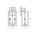 Светильник садово-парковый Candle D чёрный 35150/D (a058260) 