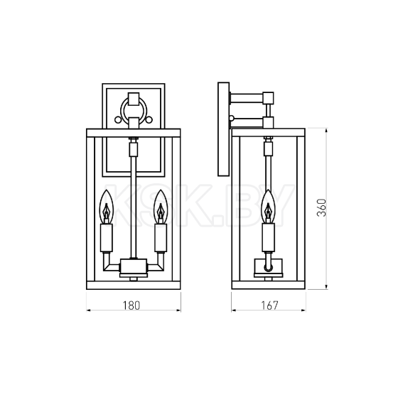 Светильник садово-парковый Candle D чёрный 35150/D (a058260) 