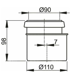 Соединитель комплект для DN90/110 M907 AlcaPlast