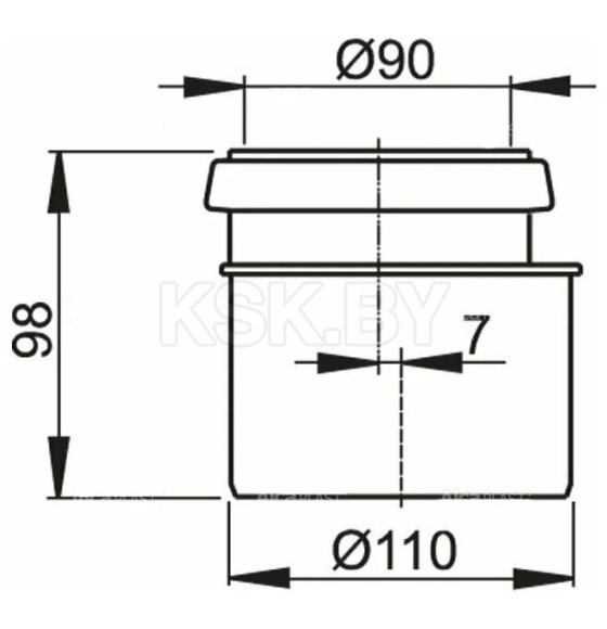 Соединитель комплект для DN90/110 M907 AlcaPlast (M907) 