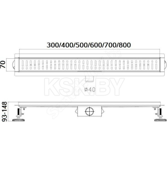 Трап для душа Haiba 400х70мм HB93400 (HB93400) 