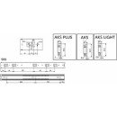 Направляющая шариковая h=45 L-500 AKS Light (23001) 