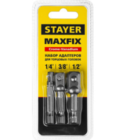 Адаптеры для торцовых головок Набор STAYER MASTER ″MAXFIX″