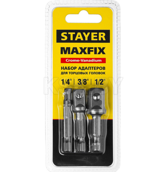 Адаптеры для торцовых головок Набор STAYER MASTER ″MAXFIX″ (26656-H3) 