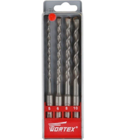 Набор буров SDS-plus 5-10 мм (4 шт.) WORTEX WHDS5010C10427