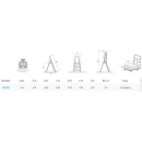 Стремянка 8 ступеней стальная NV1150 Новая высота (1150108) 