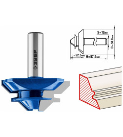 Фреза кромочная для углового сращивания d-50,8x22мм. ЗУБР