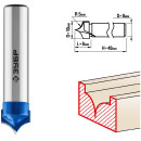Фреза пазовая фасонная ЗУБР 10x8мм./5мм.  (28743-10-8) 