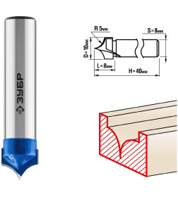 Фреза пазовая фасонная ЗУБР 10x8мм./5мм. 