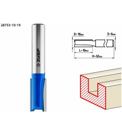 Фреза пазовая прямая 10/19/8 мм. ЗУБР Профессионал