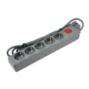 Сетевой фильтр 5 розеток 5м 10A с з/к шторками и выключателем S-GSU5-5 GREY Uniel (UL-00001749) 