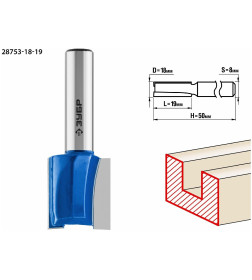 Фреза пазовая прямая ЗУБР 18/19/8мм. 