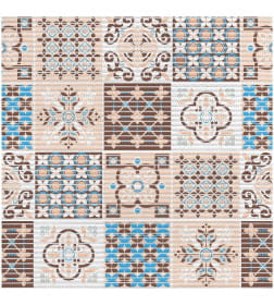 Коврик напольный из вспен. пвх  0,80х15 м/225PT-brown-blue