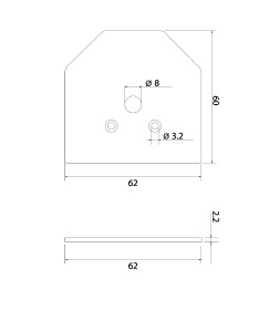 Заглушки для шинопровода в натяжной потолок (черный) Slim Magnetic (2 шт.) 85125/00 85125/00