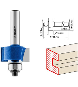 Фреза фальцевая 13/8/12,7мм. ЗУБР Профессионал 
