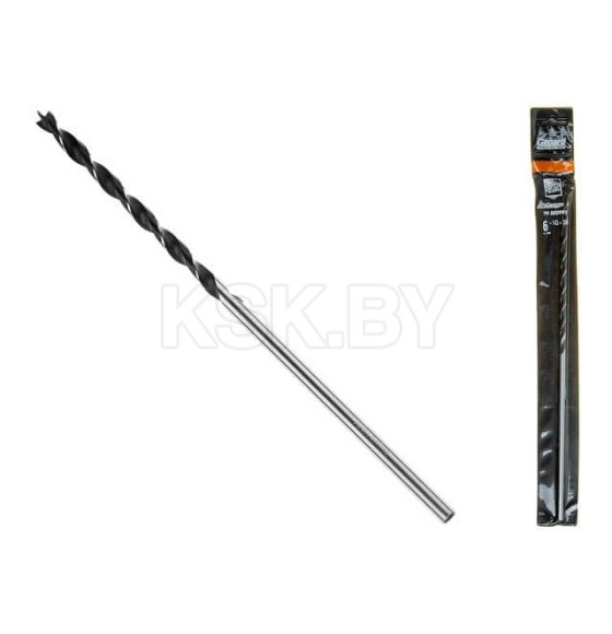 Сверло по дереву спиральное  6х145х300 мм GEPARD GP0421-06 (GP0421-06) 