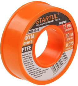 Фум-лента PTFE 12мм х 10м х 0,075мм STARTUL MASTER
