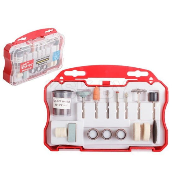 Набор аксессуаров для гравера WORTEX 52 предмета в боксе (универсальный) (MGK052U11811) 