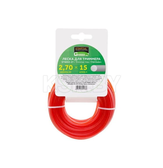 Леска ф2,7мм х 15м кругл. сеч. STARTUL GARDEN (ST6053-27) 