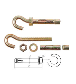 Анкер с крюком  М12х16х130 мм STARFIX