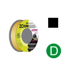 Уплотнитель гаражный черный "D" 12 х 10мм ZOOM INDUSTRIAL